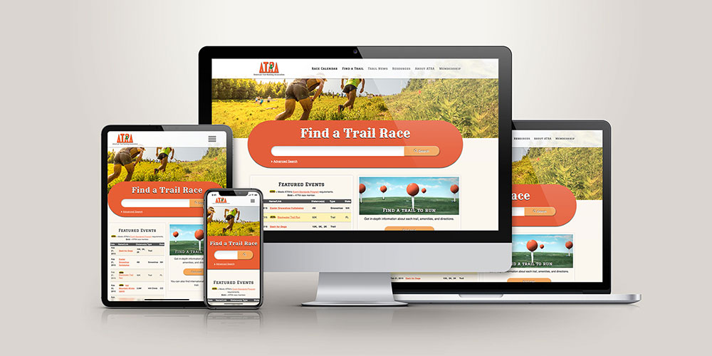 American Trail Running Association responsive website