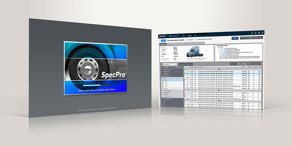 SpecPro user interface